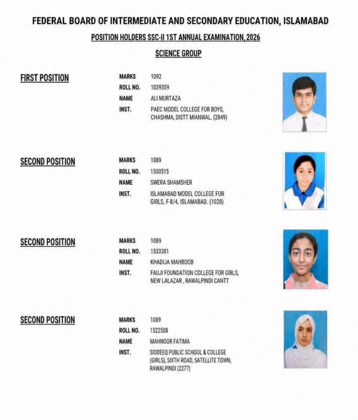 Fbise Class 9 Matric Gazette Download Pdf July 29 2026 