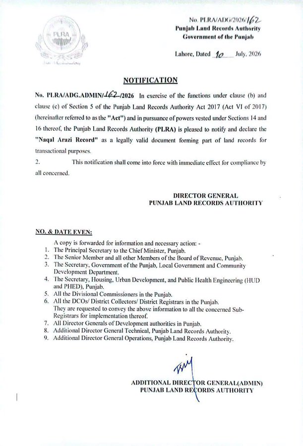 Green Property Certificate No Longer Mandatory For Buying Selling Land In Punjab 