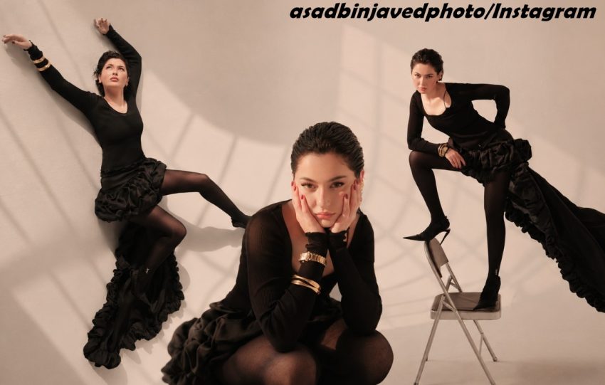 Hania Aamir Oozes Glamour In Fierce All Black Bold Photoshoot