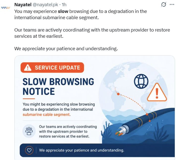 Pakistan Hit By Internet Slowdown As Users Report Major Disruptions