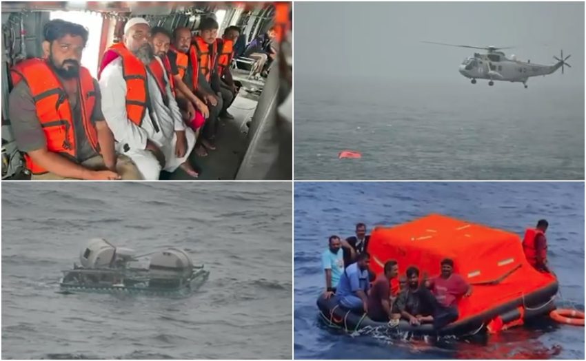 Pakistan Navy Saves All 20 Crew Members From Sinking Cargo Ship Near Balochistans Ormara