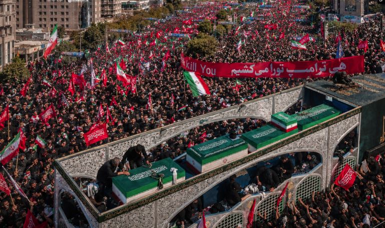 Tens Of Thousands Of Iranians Flock To Imam Raza Shrine For Final Farewell To Khamenei