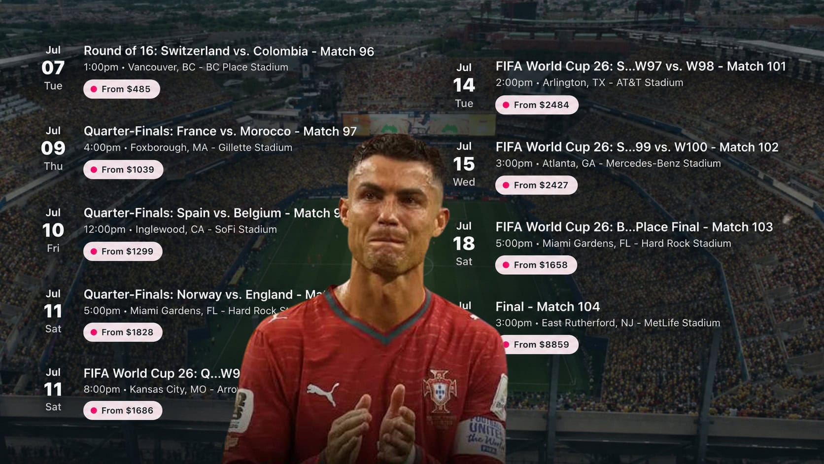 World Cup Quarterfinal Ticket prices drop by up to 60pc after USA, Portugal eliminations World Cup Quarterfinal Ticket prices drop by up to 60pc after USA, Portugal eliminations