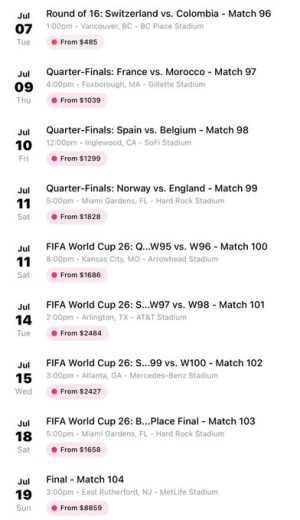 World Cup Quarterfinal Ticket Prices Fall Sharply After Usa Portugal Eliminations 
