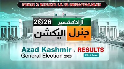 Azad Kashmir Elections Phase 2 Results 2026 La 28 Muzaffarabad