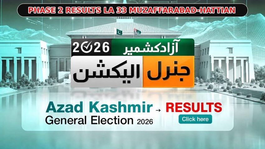 Azad Kashmir Elections Phase 2 Results 2026 La 33 Muzaffarabad Hattian