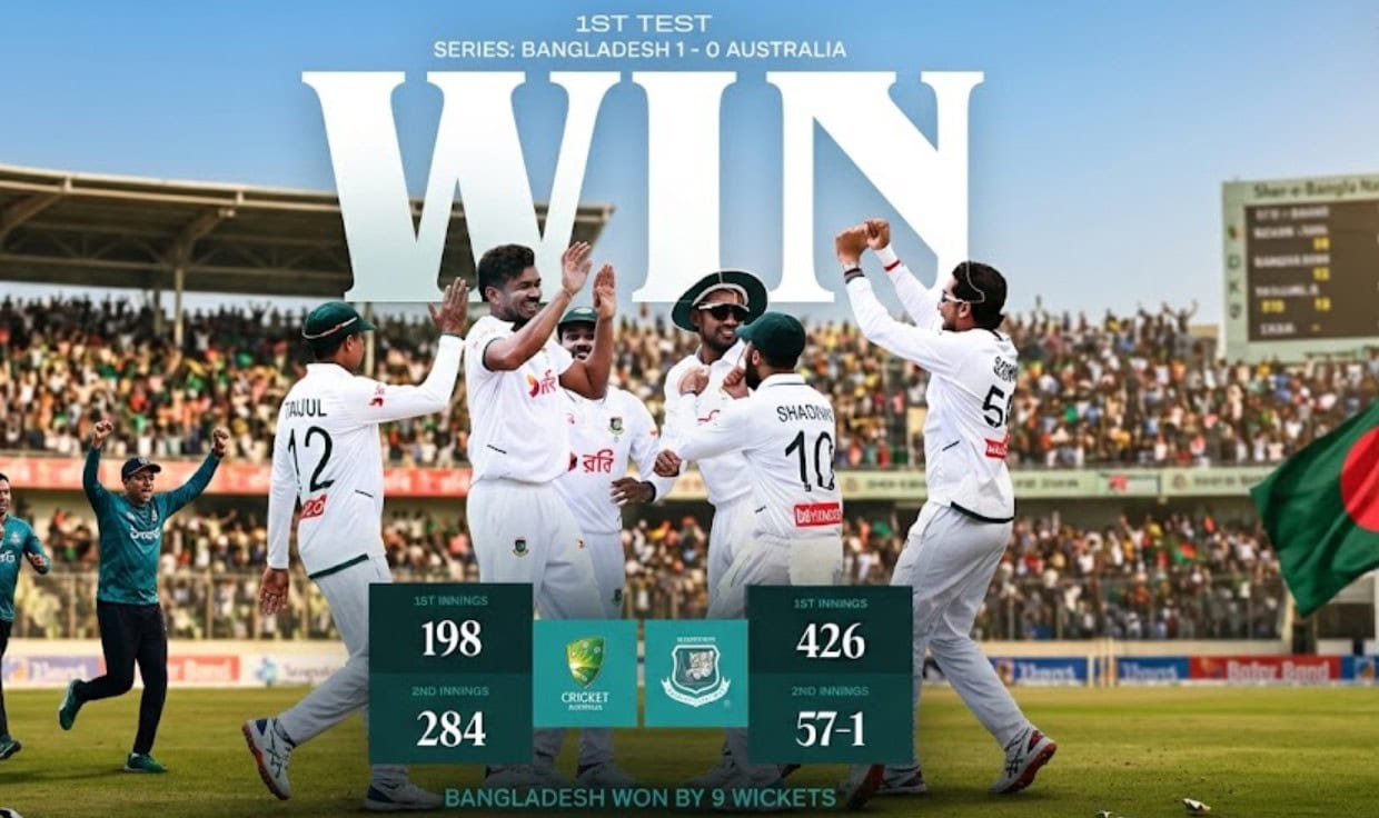 Bangladesh make history with First-Ever Test Win on Australian Soil Bangladesh make history with First-Ever Test Win on Australian Soil