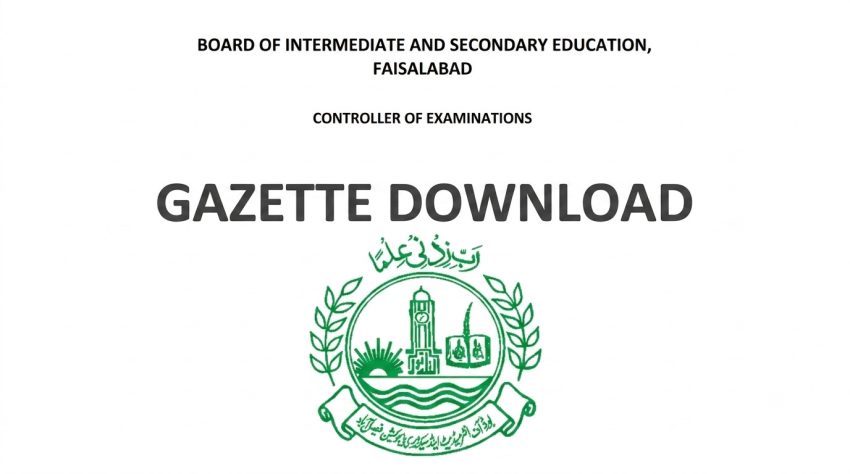 Bise Faisalabad Matric Class 10 Gazette 2026 Pdf Download