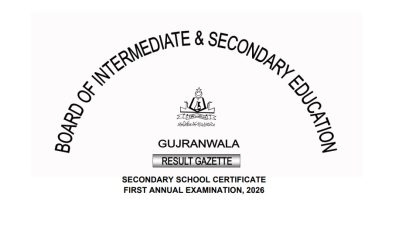 Bise Gujranwala Matric Class 10 Gazette 2026 Pdf Download
