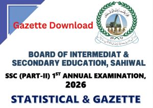 Bise Multan Matric Class 10 Gazette 2026 Pdf Download
