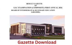 Bise Sargodha Matric Class 10 Gazette 2026 Pdf Download