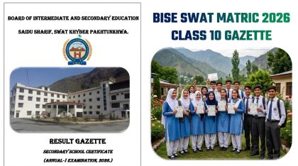 Bise Swat Matric 2026 Gazette Download Pdf Check Results Online