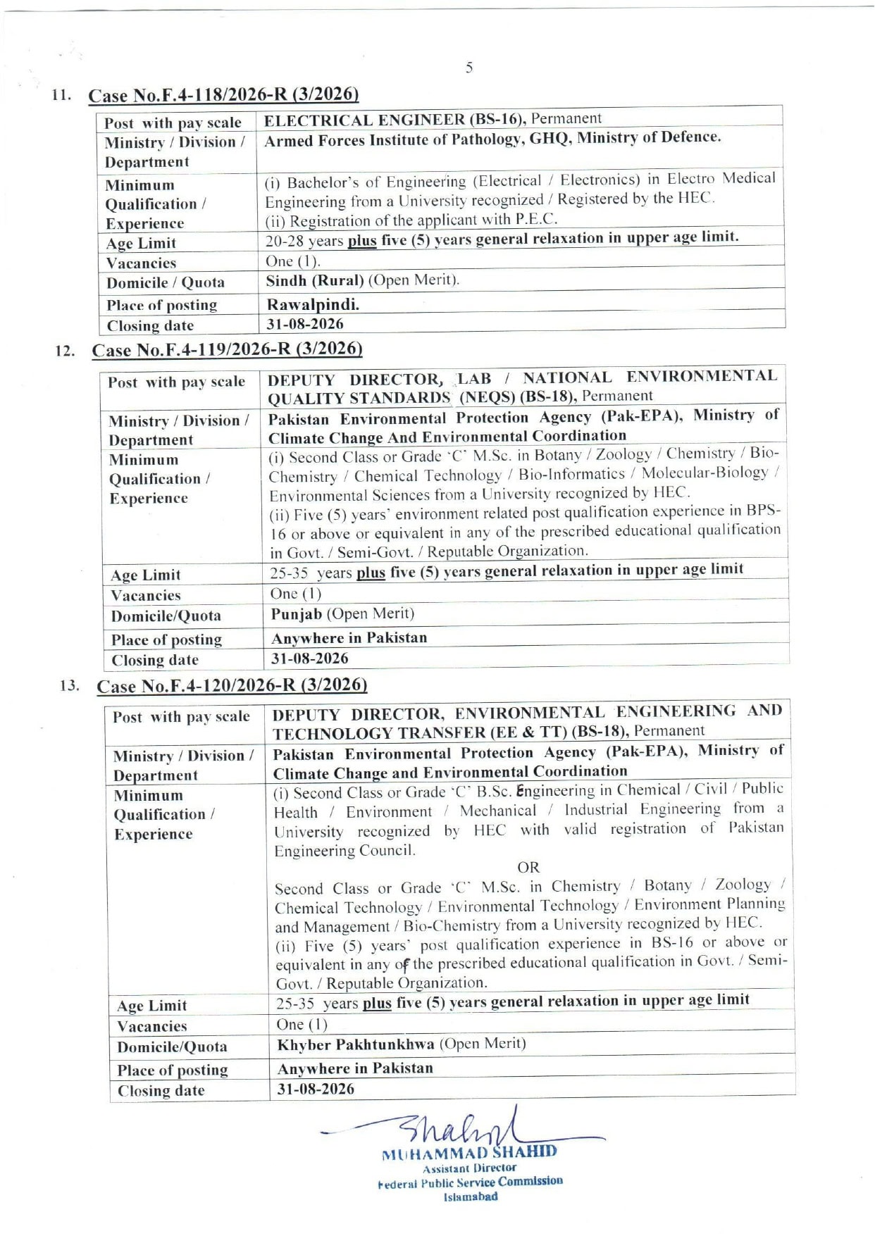 Fpsc Jobs August 2026 Teacher Nurse Medical Engineer Fia Vacancies Apply Online 