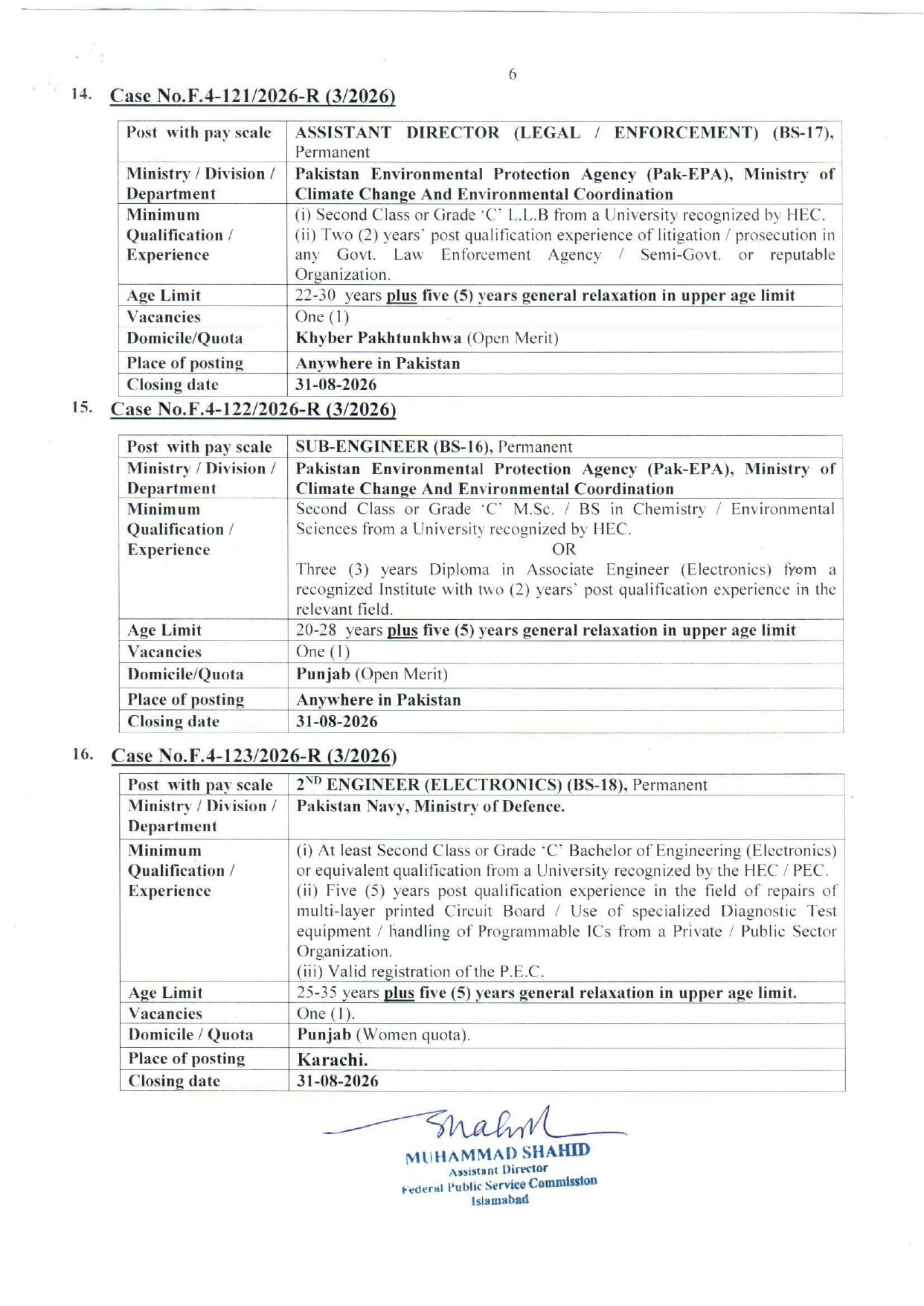 Fpsc Jobs August 2026 Teacher Nurse Medical Engineer Fia Vacancies Apply Online 