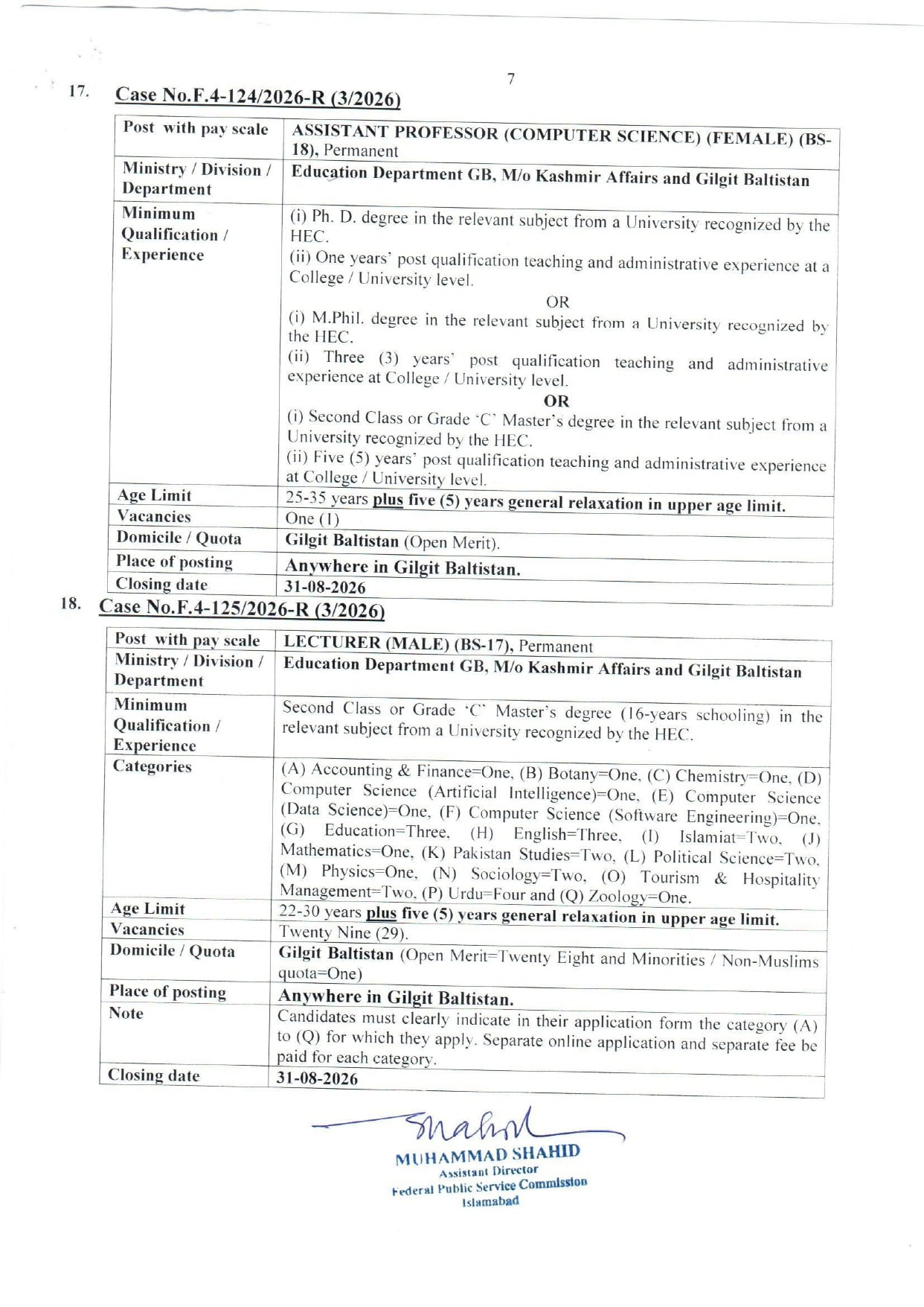 Fpsc Jobs August 2026 Teacher Nurse Medical Engineer Fia Vacancies Apply Online 