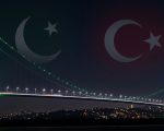 Istanbuls Historic Martyrs Bridge Lights Up For Pakistan Independence Day