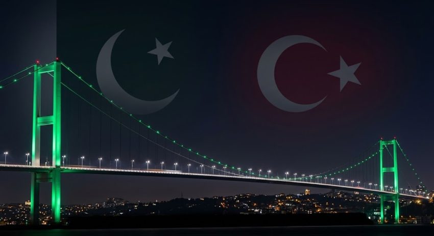 Istanbuls Historic Martyrs Bridge Lights Up For Pakistan Independence Day