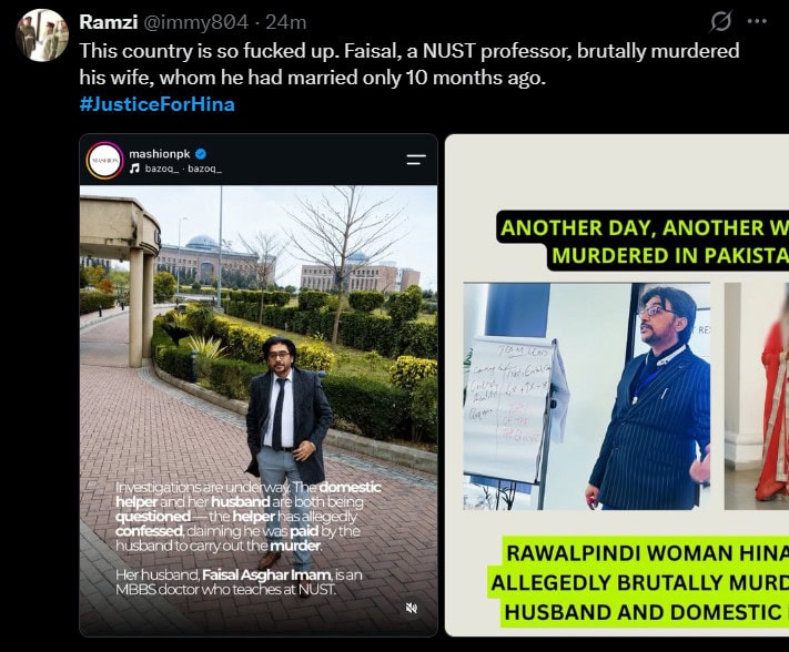 Justiceforhina Trends As Mahira Khan Backs Calls For Justice In Rawalpindi Woman Case 