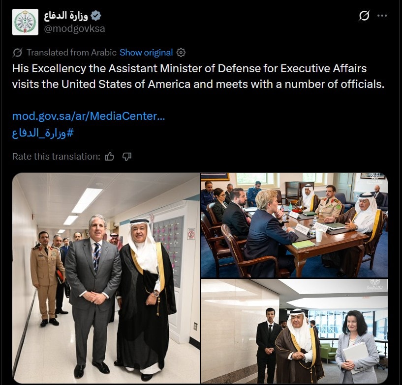 Pentagon Hosts Saudi Arabias Defence Chief For Stronger Military Technology Ties 