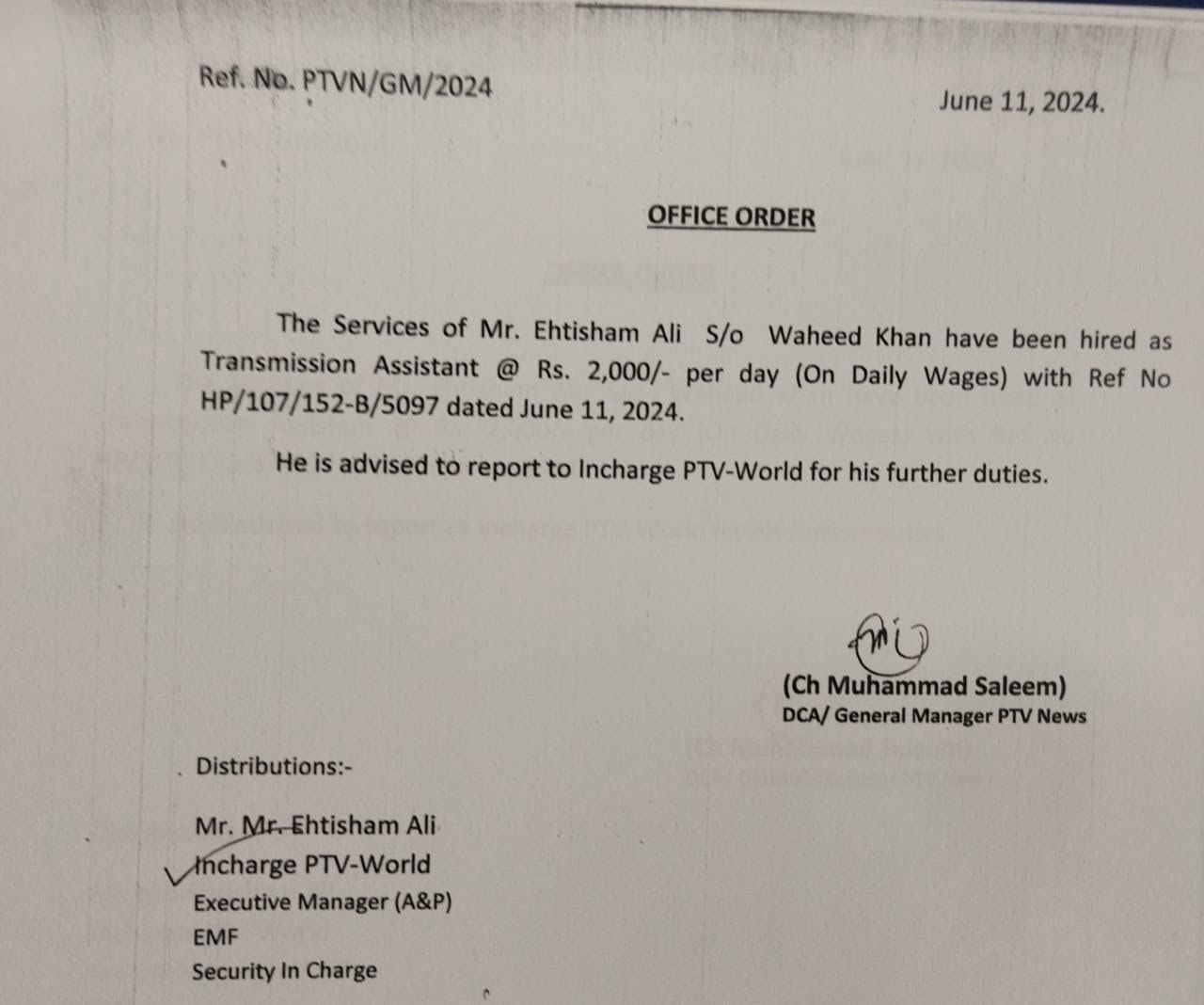 Ptv Under Fire As 8 Relatives Of One Official Hired On Up To Rs80000 Salaries 