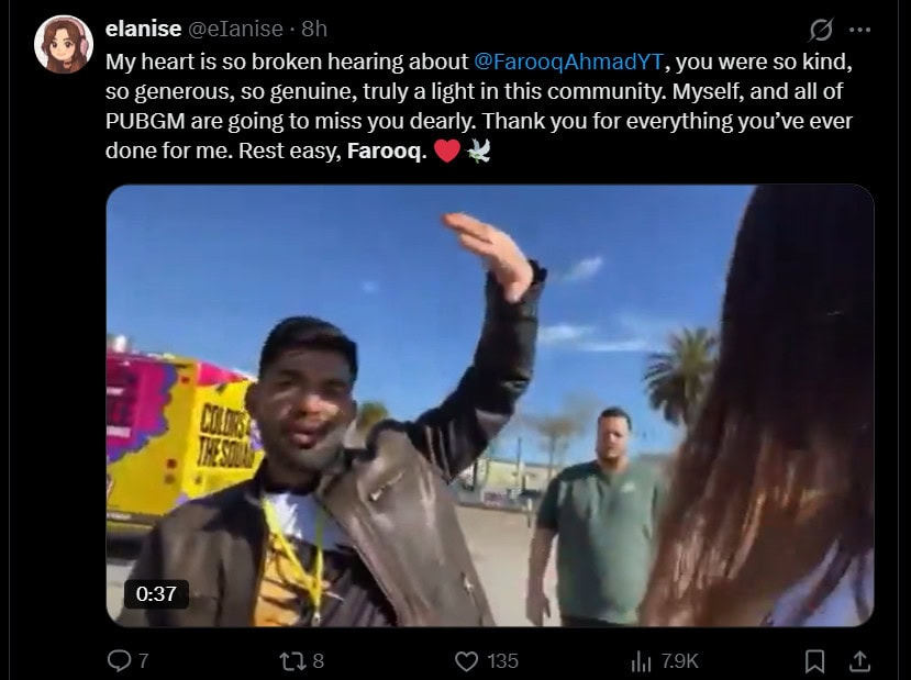 Pubg Mobile Creator Farooq Ahmad Yt In No More 