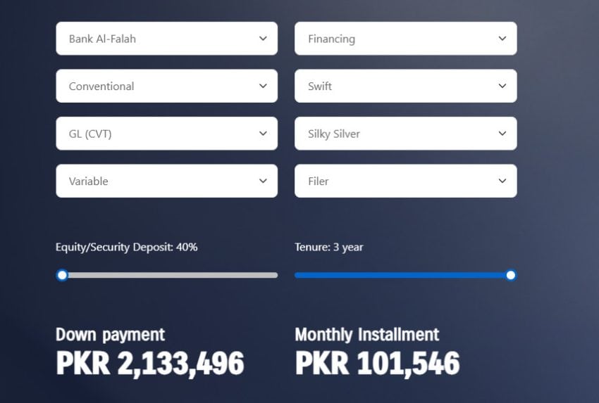 Suzuki Swift Installment Plans In Pakistan August 2026 Update 