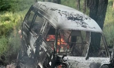 10 Children Inured As School Van Catches Fire In Murree