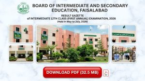 Bise Faisalabad Class 12 Gazette 2026 Pdf Download