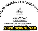 Bise Gujranwala Class 12 Gazette 2026 Download Pdf