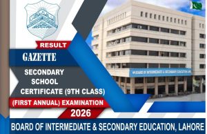 Bise Lahore 9th Class Results Gazette Pdf 2026 Available For Download