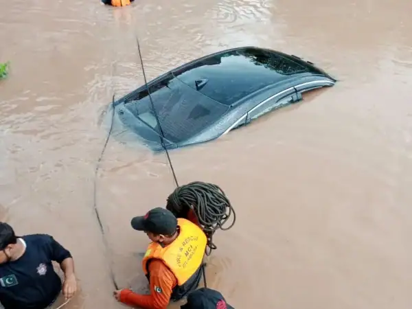 Boats Seen On Rawalpindi Roads As 230mm Monsoon Rain Breaks 16 Year Record 