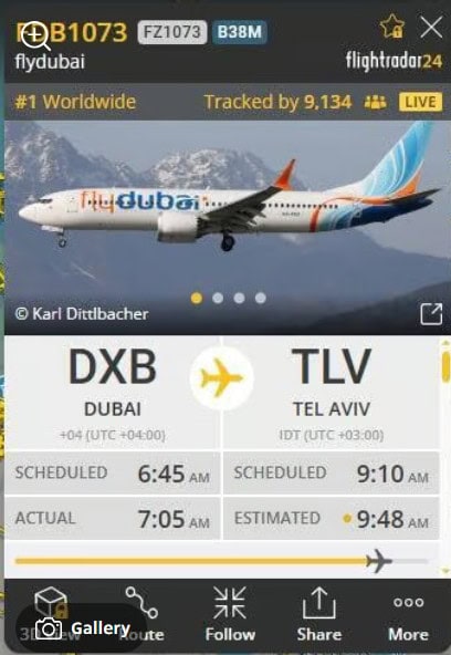 Flydubai Flight With Israeli Passengers Sparks Hijacking Alarm After Pilots Clash Mid Air 