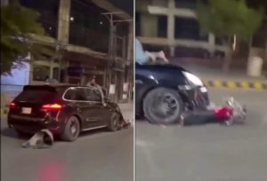 Luxury Vehicle Seen Running Over Motorcyclist In Rawalpindi Murree Road Video
