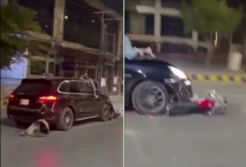 Luxury Vehicle Seen Running Over Motorcyclist In Rawalpindi Murree Road Video
