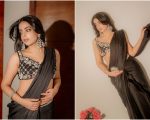 Yashma Gill Sets Internet Ablaze In Sultry Black Saree Photoshoot