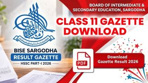 Bise Sargodha Class 11 Result Gazette 2026 Pdf Download
