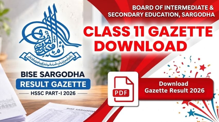 Bise Sargodha Class 11 Result Gazette 2026 Pdf Download