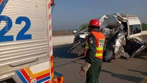 Five Die In Collision Involving Bus Car And Coaster On Motorway