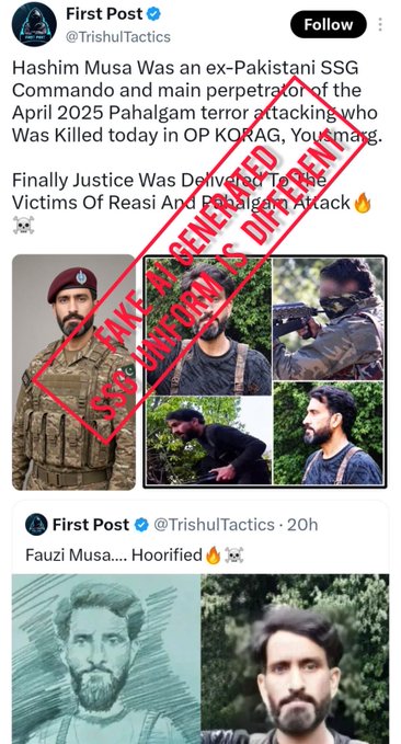 Indian Medias Pahalgam Claim Under Fire As Fake Posts Show Suspect As Ex Pakistani Commando 