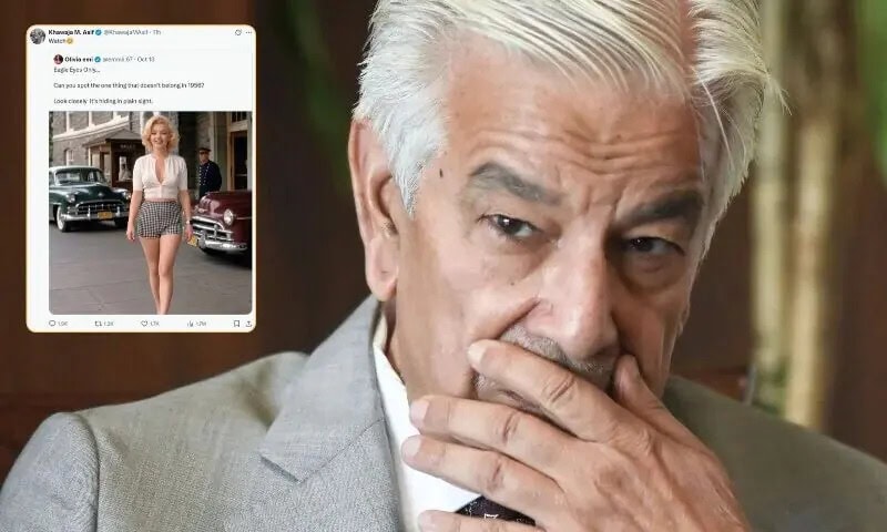 Khawaja Asifs Comment On Marilyn Monroe Ai Puzzle Sparks Social Media Backlash
