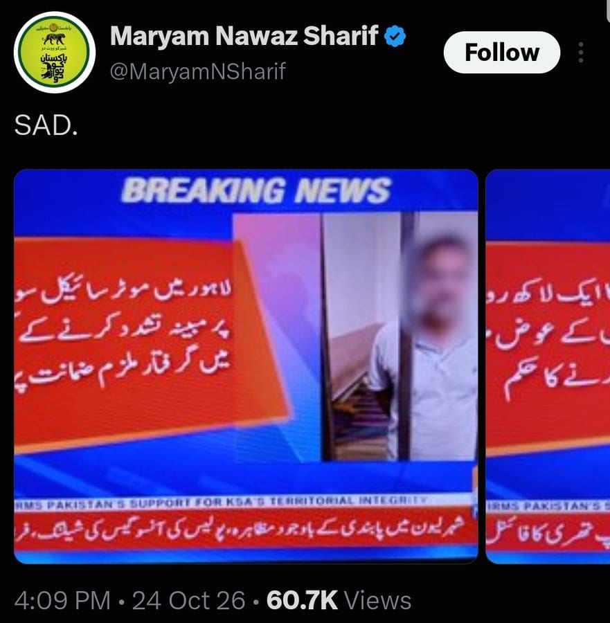 Maryam Nawaz Left Disappointed As Man Who Assaulted Lahore Scooter Girl Gets Bail 